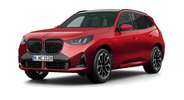BMW X3 G45 z bagażnikiem dachowym na relingach zintegrowanych